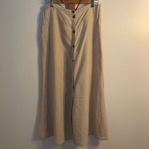 Eddie Bauer Linen Maxi  Skirt Size 10